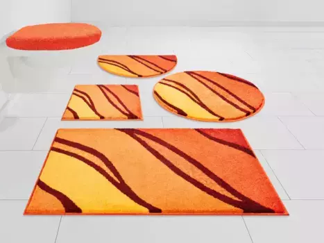 Базовый коврик для ванной "Белиз" Grund 3 шт. Подвесной туалетный гарнитур, цвет terra