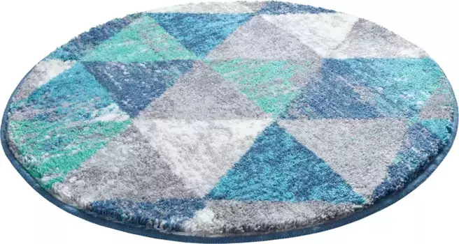 Базовый коврик для ванной "Curati", высота 20 мм, нескользящее покрытие, прочный, подходит для пола с подогревом, мягкий на ощупь Grund прямоугольный (90х160 см), синий/бирюзовый