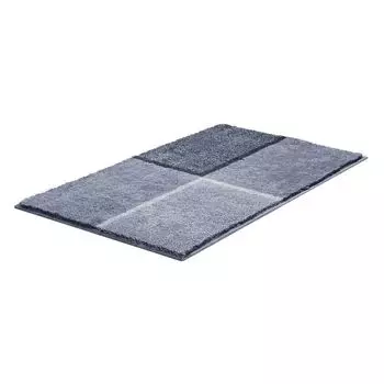 Базовый коврик для ванной DIVISO - 100% полиакрил SUPERSOFT, цвет: серый, размер: 60х100 см GRUND, синий