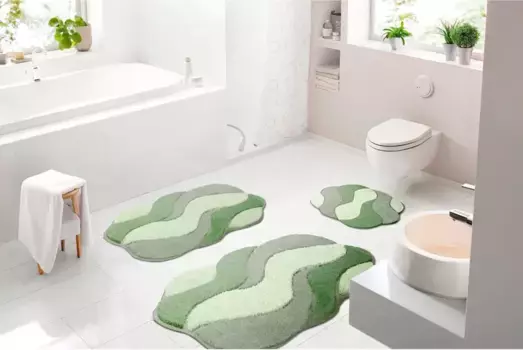 Базовый коврик для ванной Grund круглый (50х55 см), зеленый