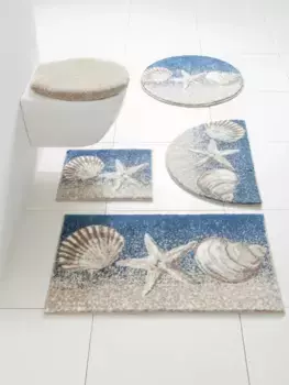 Базовый коврик для ванной Grund круглый ( 75 см), песочно-голубой