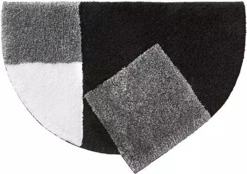 Базовый коврик для ванной Grund квадрат (90х90 см), черно-серый