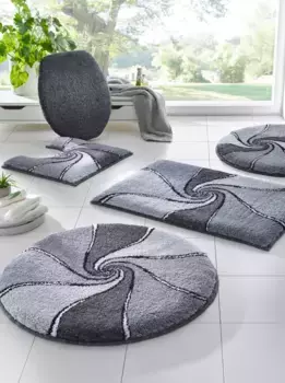 Базовый коврик для ванной Grund Квадратный коврик для туалета с вырезом (50х50 см), серый