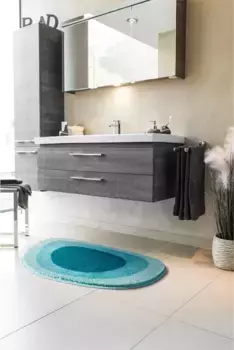 Базовый коврик для ванной Grund овал (60х90 см), бирюзовый