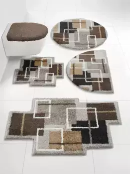 Базовый коврик для ванной Grund полукруглый (50х80 см), цвет taupe-grau