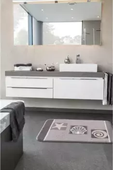 Базовый коврик для ванной Grund прямоугольный (65х115 см), серо-коричневый