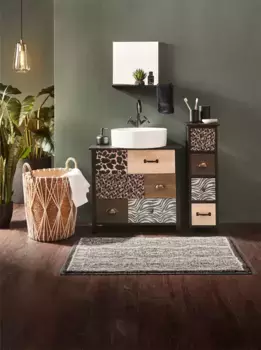 Базовый коврик для ванной Grund прямоугольный (60х100 см), цвет schwarz-taupe