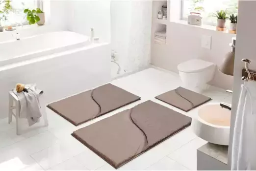 Базовый коврик для ванной Grund прямоугольный (60х100 см), серо-коричневый