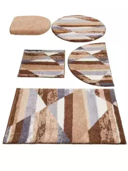 Базовый коврик для ванной Grund прямоугольный (45х50 см), коричневый/бежевый