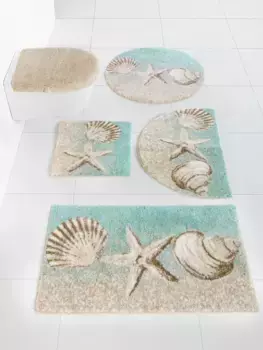 Базовый коврик для ванной Grund прямоугольный (90х160 см), песочно-бирюзовый