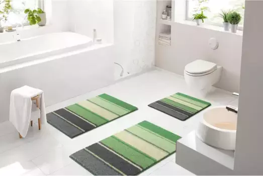 Базовый коврик для ванной Grund прямоугольный (50х60 см), зеленый/серый