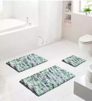 Базовый коврик для ванной Grund прямоугольный (55х65 см), зеленый/серый