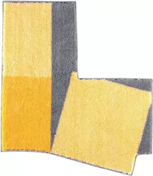 Базовый коврик для ванной Grund прямоугольный (70х125 см), желто-серый