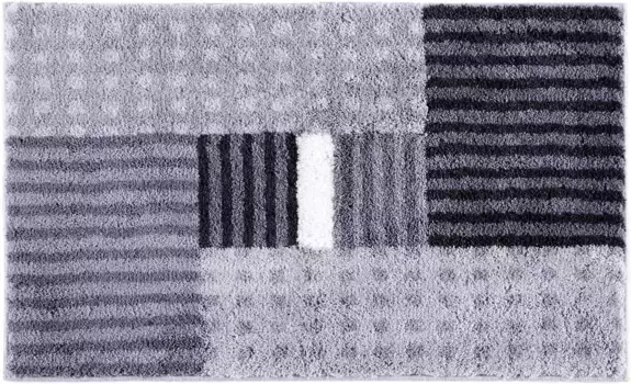 Базовый коврик для ванной Grund прямоугольный 70х120 см, черно-серый