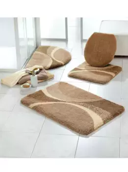 Базовый коврик для ванной Grund Шаблон унитаза с вырезом (50х50 см), бежевый