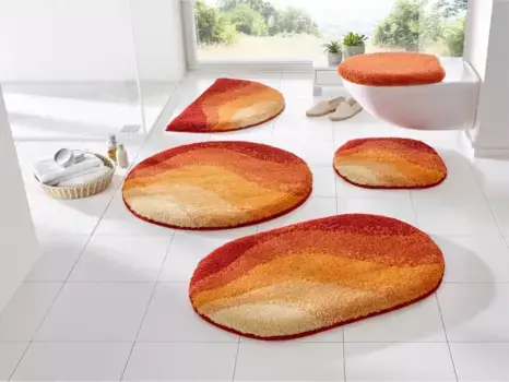 Базовый коврик для ванной Grund Шаблон унитаза с вырезом (50х50 см), цвет terrakotta