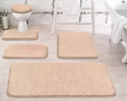 Базовый коврик для ванной Grund Шаблон унитаза с вырезом (50х60 см), бежевый