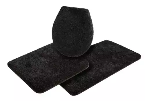Базовый коврик для ванной "Мелос", высота 27 мм, нескользящее покрытие, подходит для пола с подогревом, крапчатый Grund 3 шт. Отдельностоящий туалетный гарнитур, цвет anthrazit