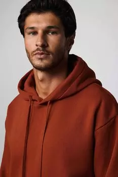 Базовый кремовый свитшот унисекс из хлопка с капюшоном оверсайз TUDORS