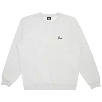 Базовый круглый вырез с логотипом Stussy, цвет Серый вереск