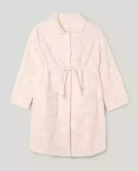 Базовый кружевной халат для девочки Cotton Juice, розовый