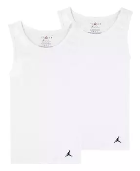 Базовый майка Big Boys Flight, упаковка из 2 шт Jordan, белый