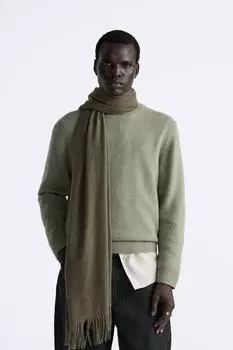 Базовый мягкий шарф ZARA, хаки