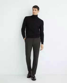Базовый мужской свитер с высоким воротником Armani Exchange, темно-синий