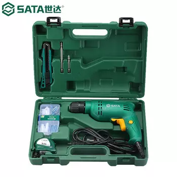 Базовый набор для обустройства дома SATA, набор из 7 предметов, набор инструментов для электрической дрели, ручная электрическая дрель 05159