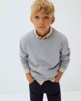 Базовый однотонный свитер для мальчика Kids El Corte Ingls, голубой