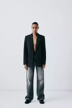 Базовый пиджак ZARA, черный