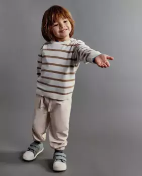 Базовый полосатый свитер Sfera, белый