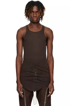 Базовый риббеновый топ Hollywood Rick Owens, цвет mahogany