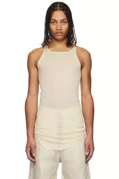 Базовый риббеновый топ Hollywood Rick Owens, цвет natural