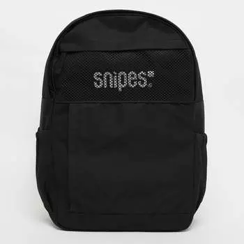 Базовый сетчатый рюкзак среднего размера с несколькими карманами и логотипом SNIPES, цвет black