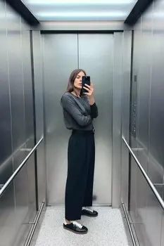 Базовый шерстяной кардиган ZARA, средне-серый