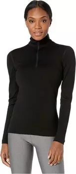 Базовый слой 260 Tech Merino с длинным рукавом и молнией 1/2 Icebreaker, черный