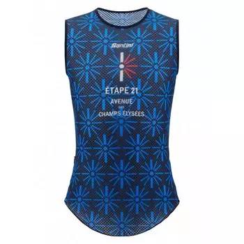 Базовый слой без рукавов Santini Trionfo Tour De France 2023, синий