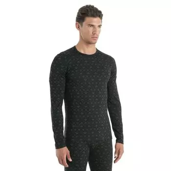 Базовый слой Icebreaker 200 Oasis Crewe First Snow Merino, черный