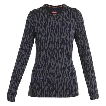Базовый слой Icebreaker 260 Vertex Crewe Macro Forms Merino Long, серый