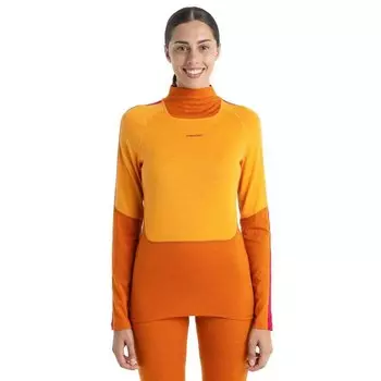 Базовый слой Icebreaker Merino 200 Oasis Sonebula High Neck, оранжевый