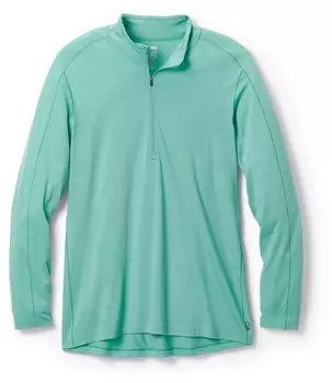 Базовый слой Merino 185 с длинными рукавами и полумолнией — женские размеры больших размеров REI Co-op, зеленый