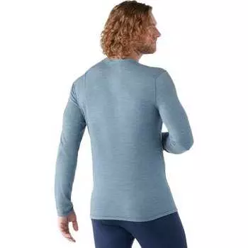Базовый слой Merino 250 Crew Colorblock мужские Smartwool, цвет Pewter Blue Heather