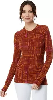 Базовый слой Merino 250 Crew Smartwool, цвет Pecan Brown Digi Plaid