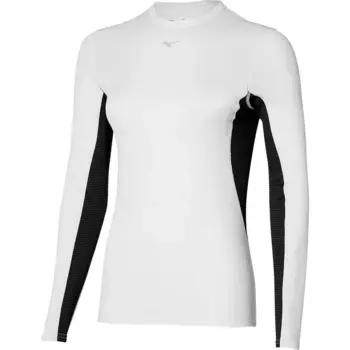 Базовый слой Mizuno Mid Weight-Light Crew long sleeve, белый