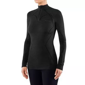Базовый слой с длинным рукавом Falke Wool Tech, черный
