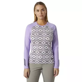 Базовый слой с длинным рукавом Helly Hansen Lifa Active Graphic Crew, фиолетовый