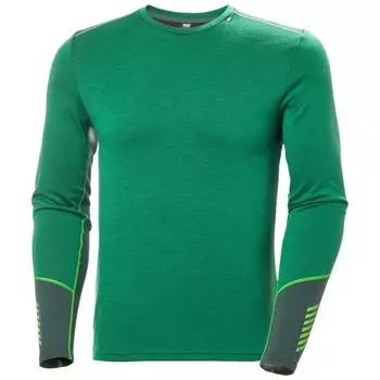 Базовый слой с длинным рукавом Helly Hansen Lifa Merino MidWeight Crew, зеленый