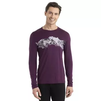 Базовый слой с длинным рукавом Icebreaker 200 Oasis Crewe Remarkables Merino, фиолетовый