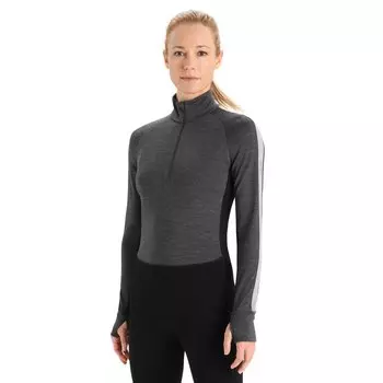 Базовый слой с длинным рукавом Icebreaker Zone Knit 260 Half Zip, черный